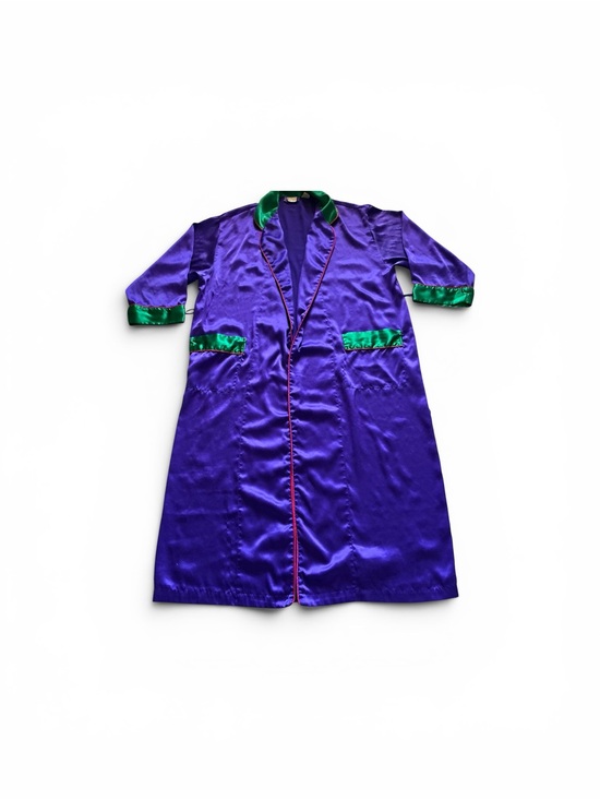Victoria's Secret Other - 90s vintage Victoria’s Secret gold label satin robe purple and green size small